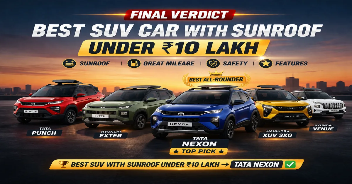 Best SUV car with sunroof under 10 lakh